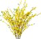 Fake Forsythia Stems Artificial Orchids Flowers 4 Pcs Fake Forsythia Branches